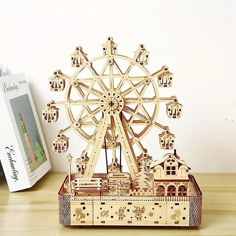 Wooden Ferris Wheel Puzzle with Music
