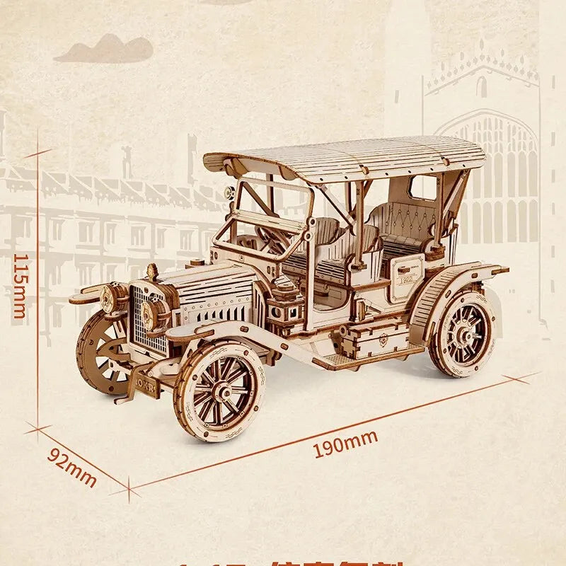 Wooden Vintage Vehicle Puzzle